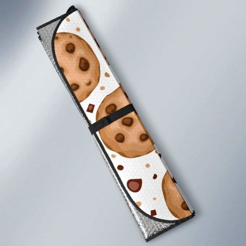 Chocolate Chip Cookie Pattern Car Auto Sun Shades