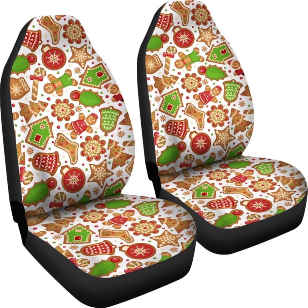Christmas Cookies Collection Gingerbread and Figures Xmas Tree Candy Car Seat Covers