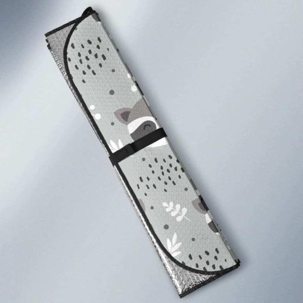 Cute Raccoons Leaves Dot Car Auto Sun Shades