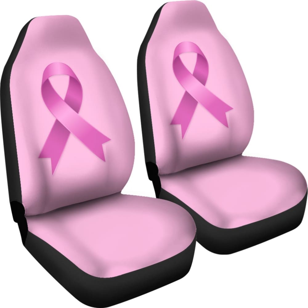 Pink Ribbon Breast Cancer Awareness Pattern Print Car Seat Covers