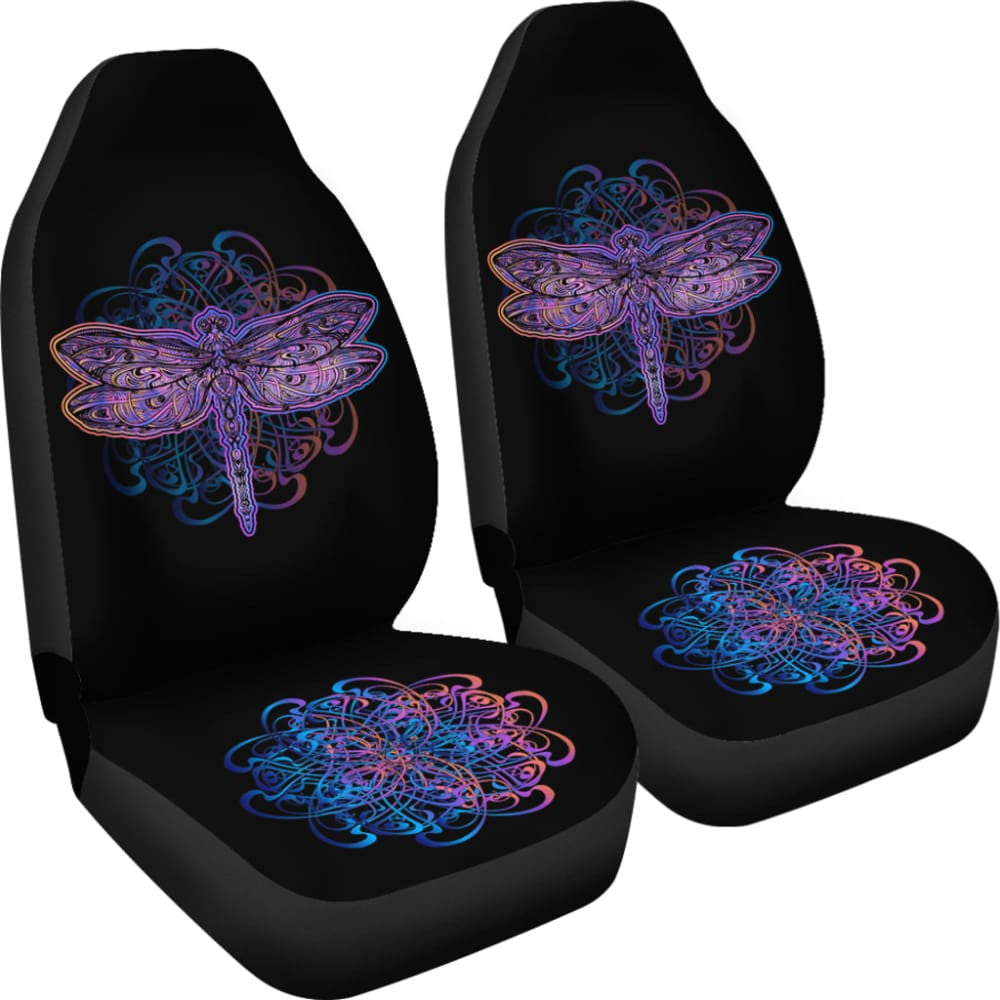 Amazing Mandala Dragonfly Car Seat Covers