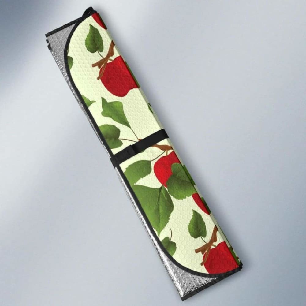 Red Apples Leaves Pattern Car Auto Sun Shades