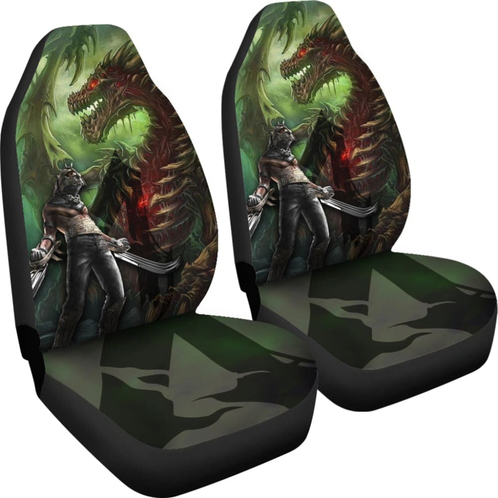 Zombie Dragon Green Themed Resident Evil Car Seat Covers