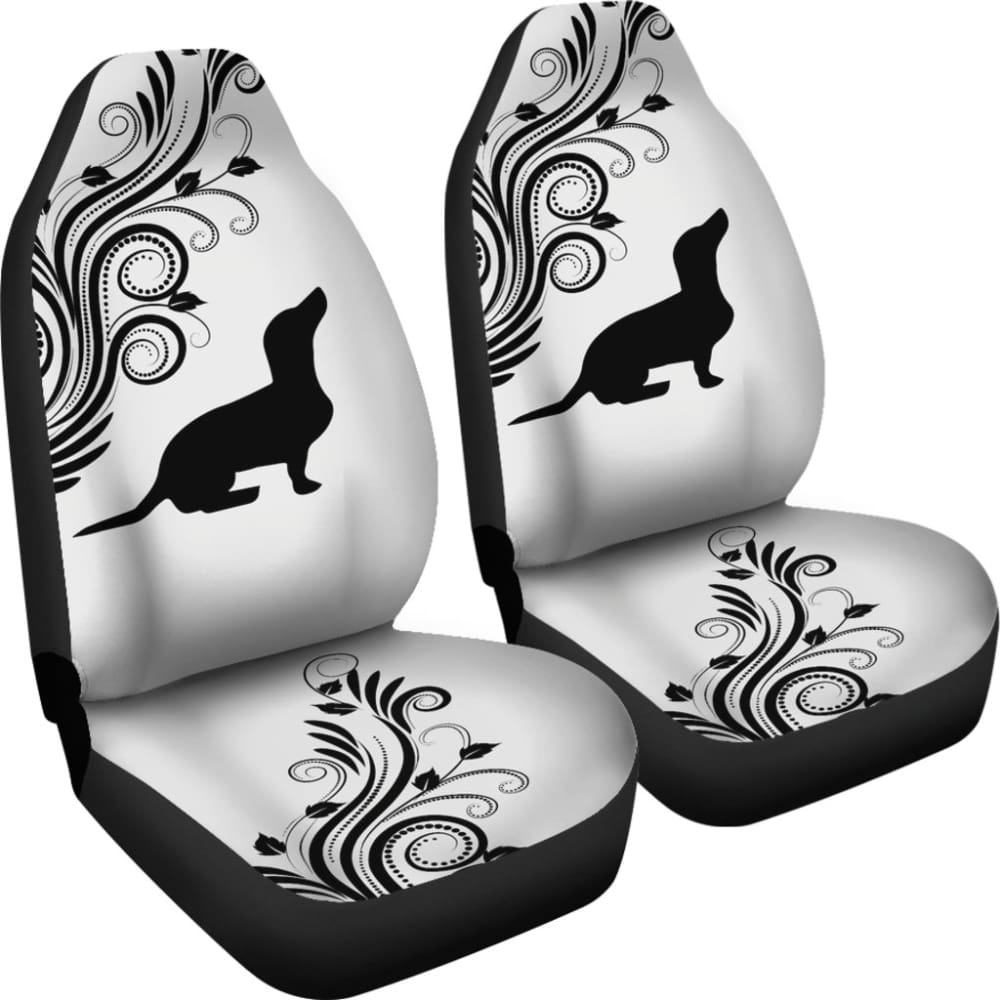 Silhouette Dachshund Car Seat Covers Car Accessories Gift For Dog Lovers