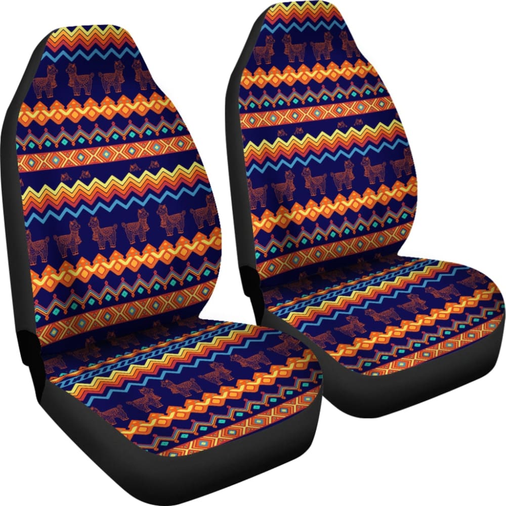Aztec Llama Pattern Print Car Seat Covers