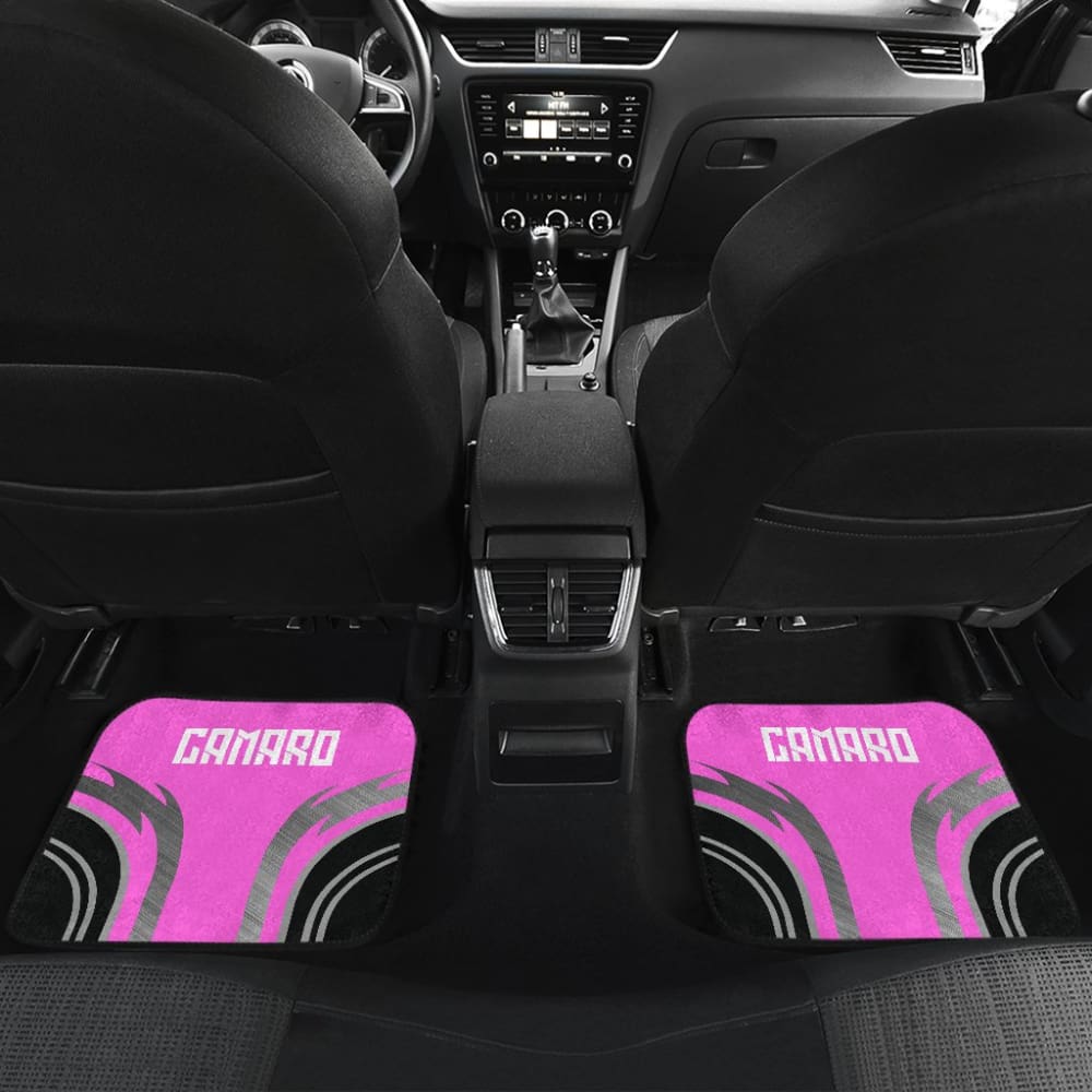 Pink Black Camaro White Letter Car Accessories Car Floor Mats
