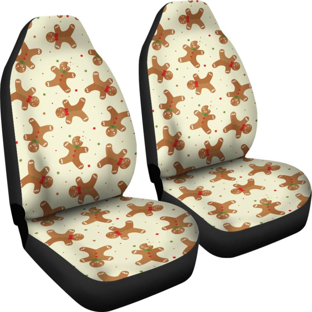 Gingerbread Man Pattern Print Car Seat Covers