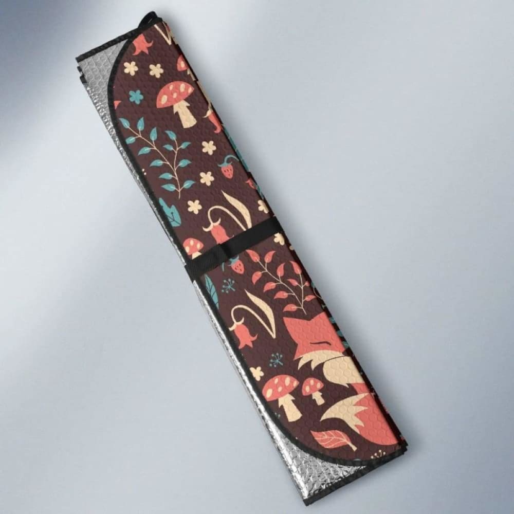 Fox Leaves Mushroom Pattern Car Auto Sun Shades