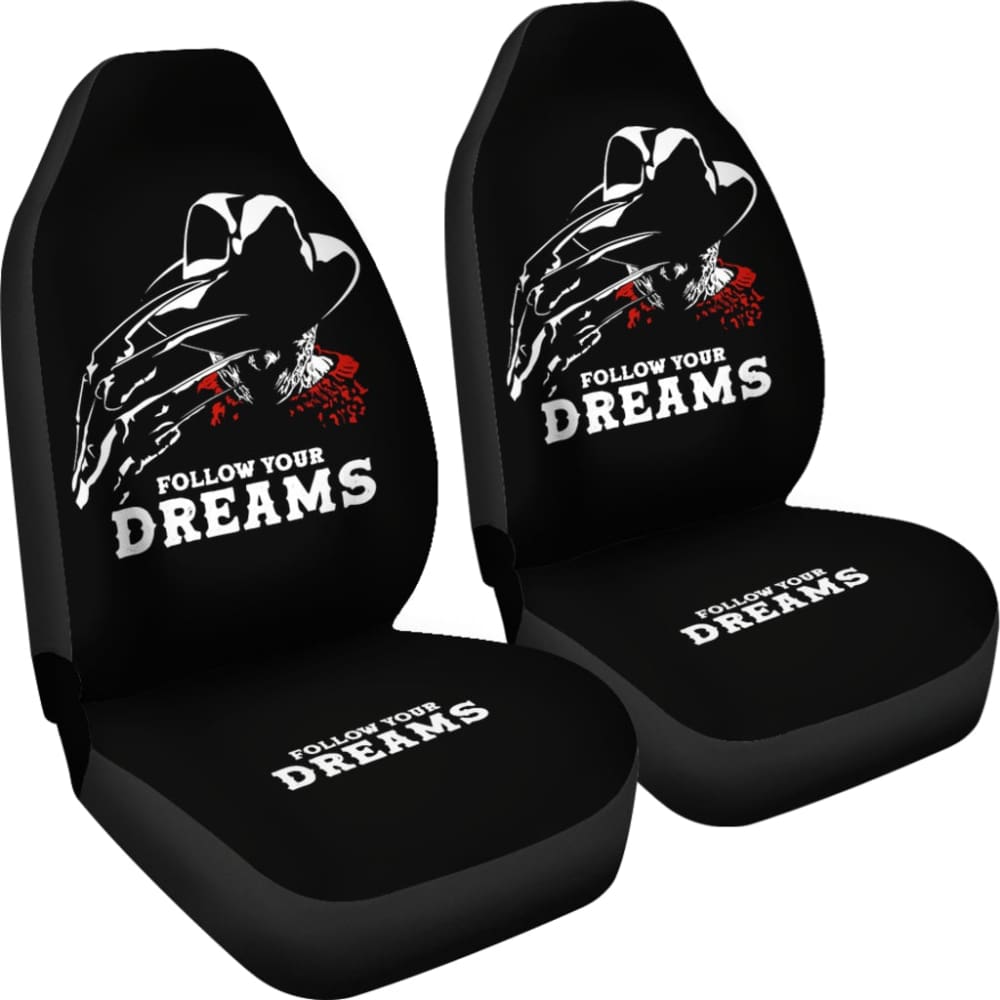 Freddy Krueger Follow Your Dreams Black Car Seat Covers