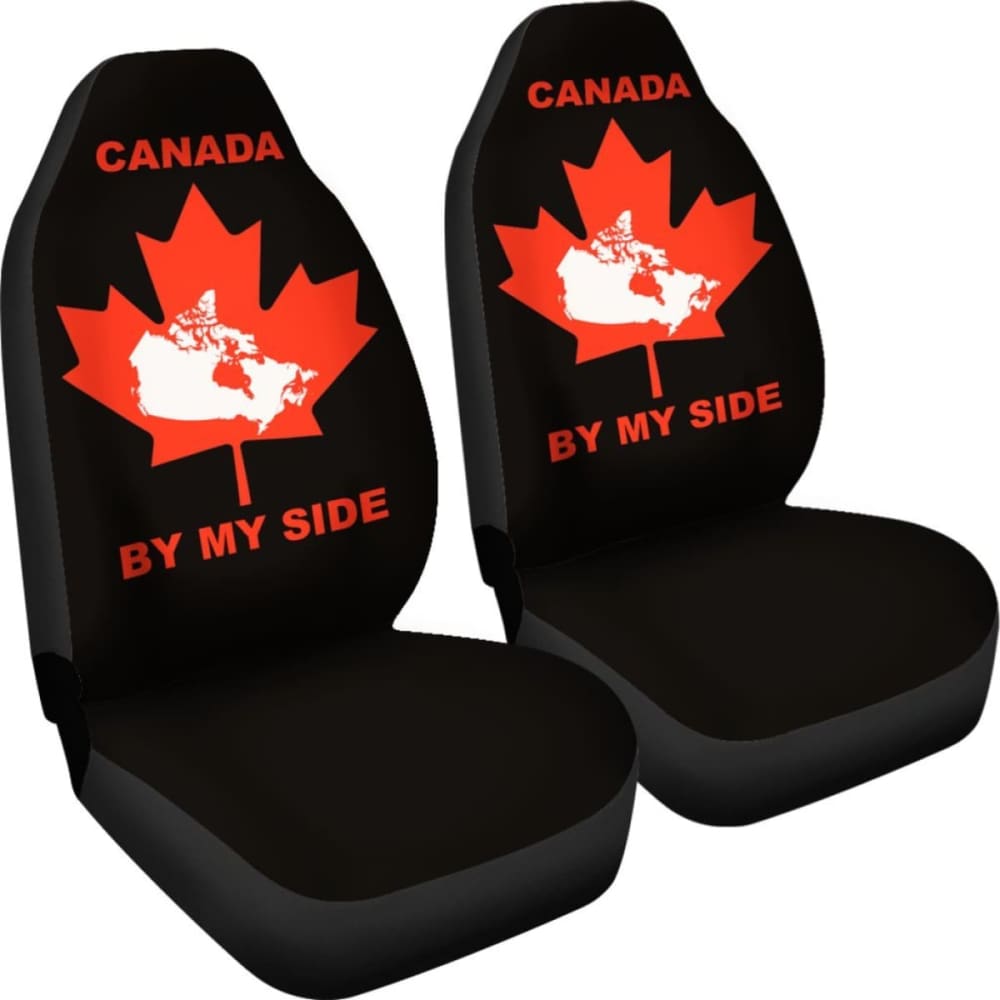 Canada By My Side Black Car Seat Covers
