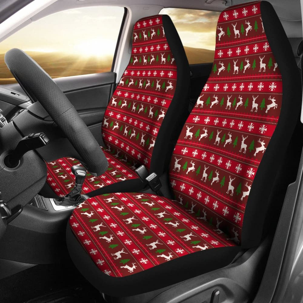 Ugly Christmas Reindeer Custom Car Decoration Car Seat Covers