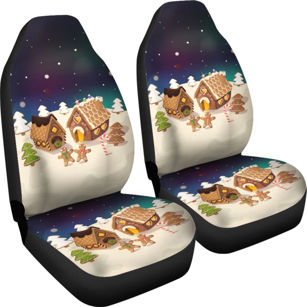 Amazing Christmas Gingerbread Cookie Pattern Car Seat Covers