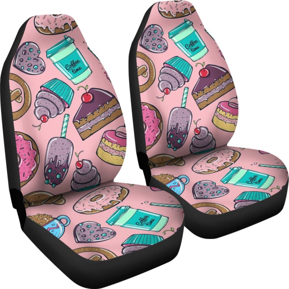 Cake Dessert Pattern Print Car Seat Covers