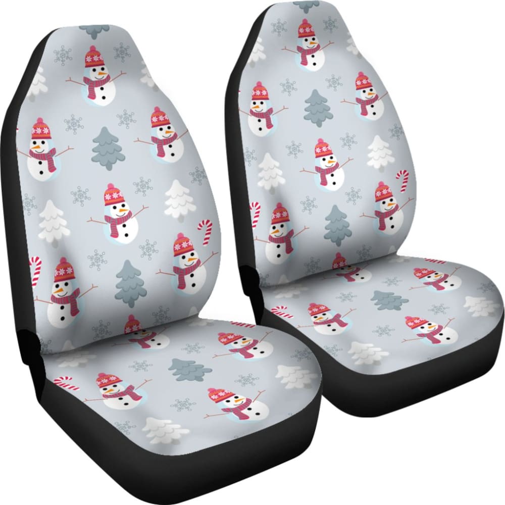 Snowman Pattern Car Seat Covers Auto Accessories
