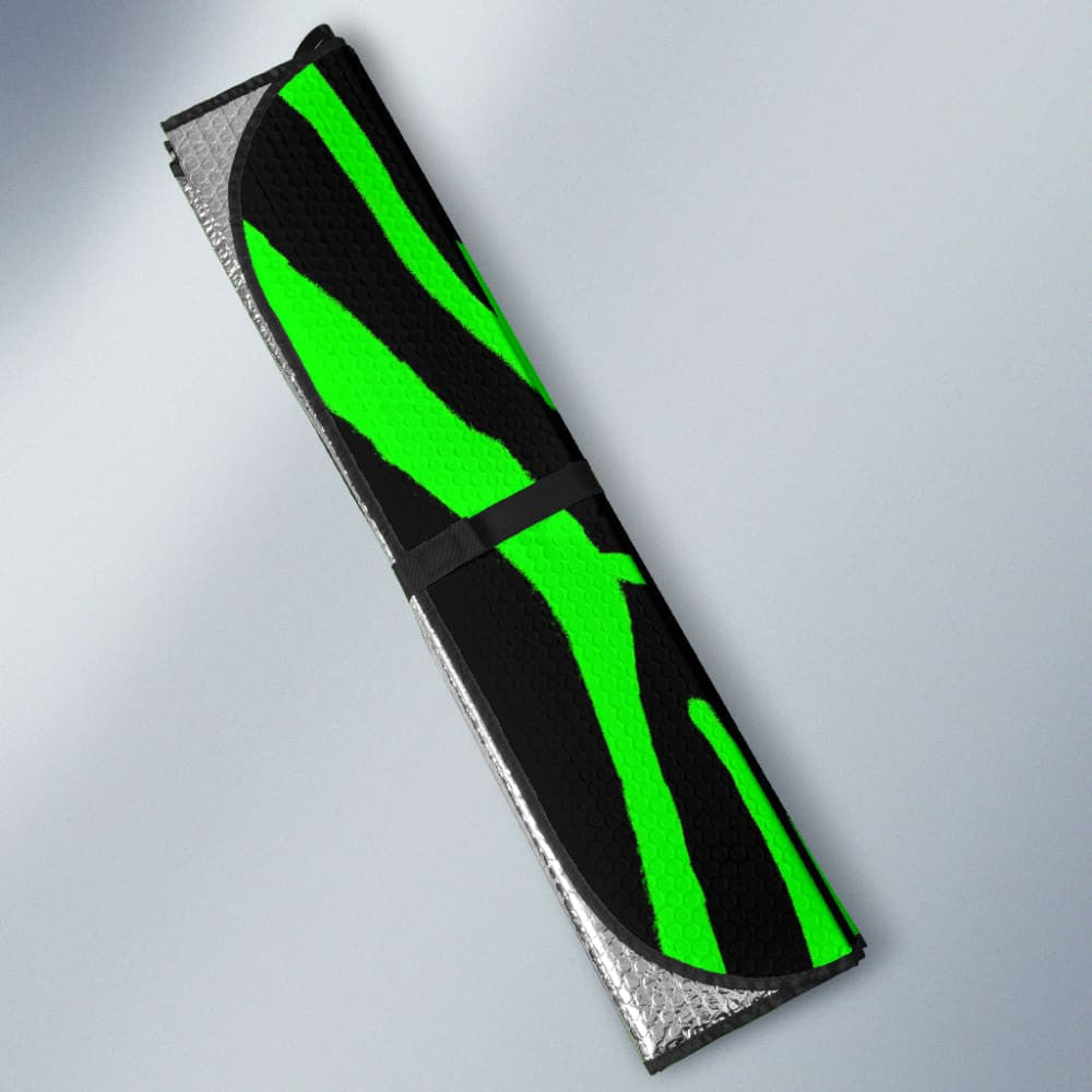 Zebra Lime Green Design Car Auto Sun Shades
