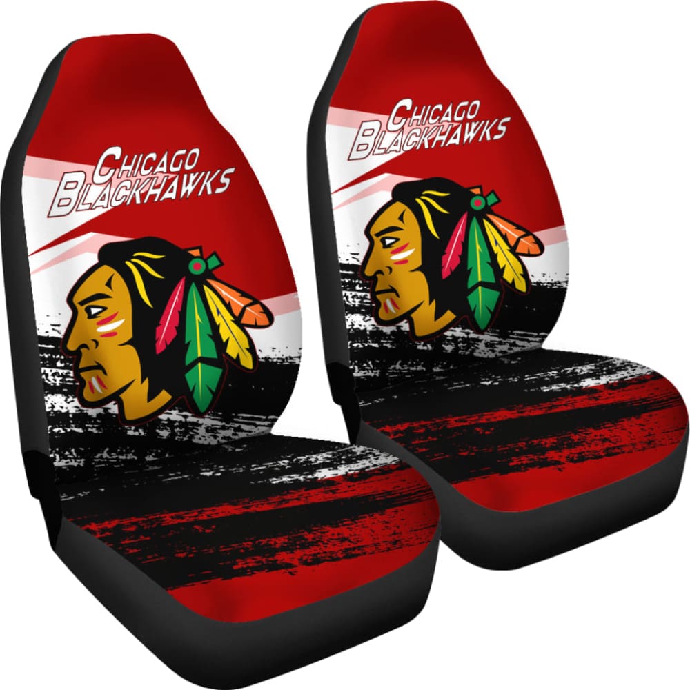 Canada Chicago Blackhawks Red Car Seat Covers