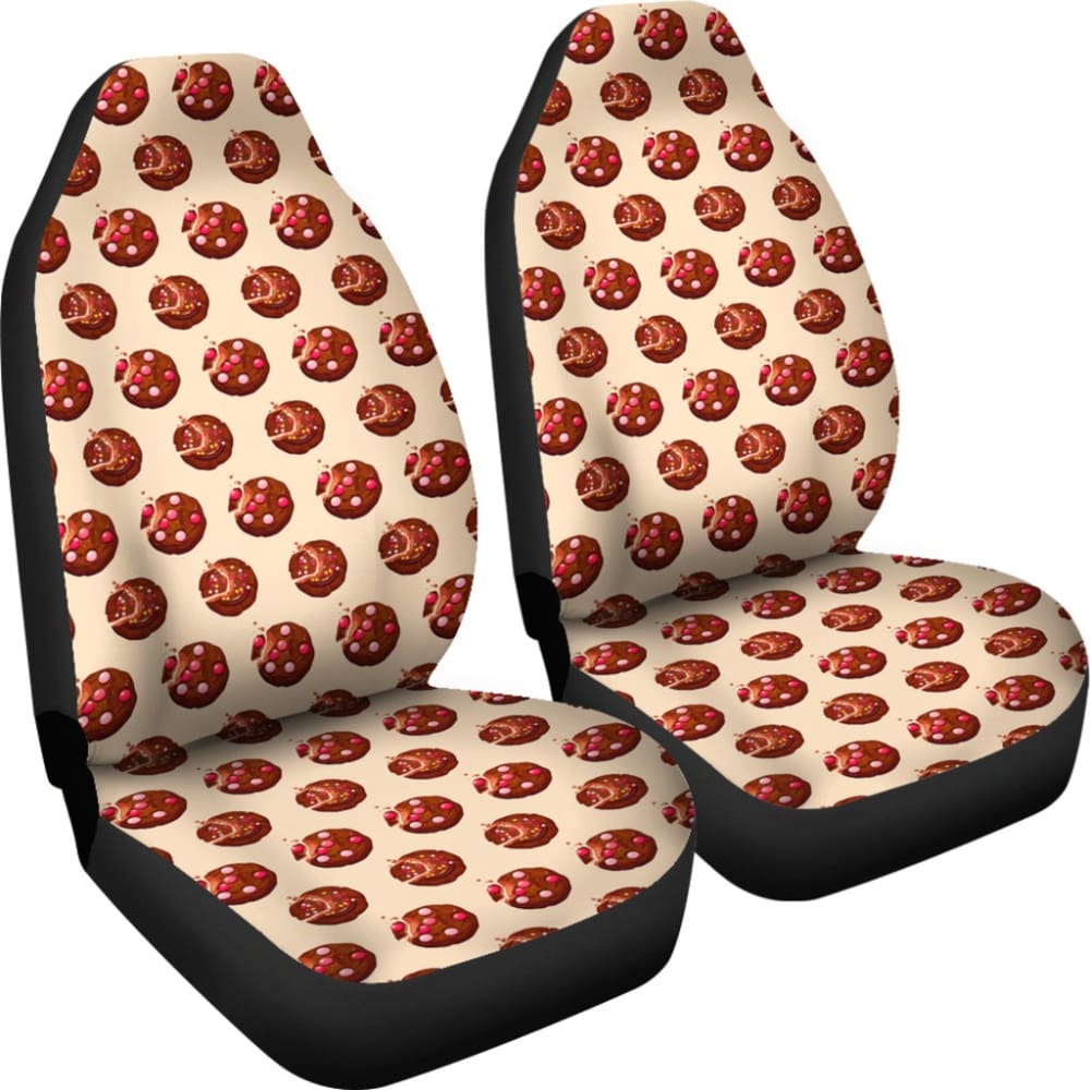 Delicious Cookie Custom Pink Background Car Seat Covers