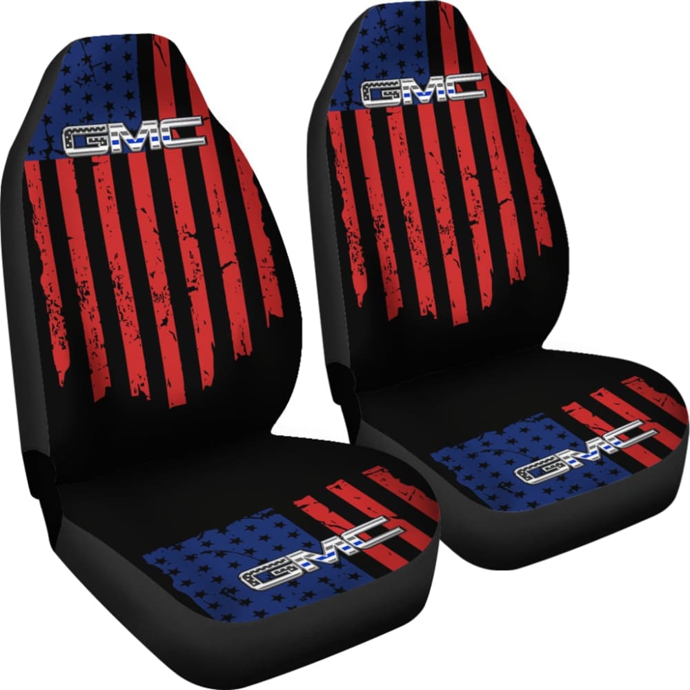 American Flag Red And Blue Mix GMC Car Seat Covers