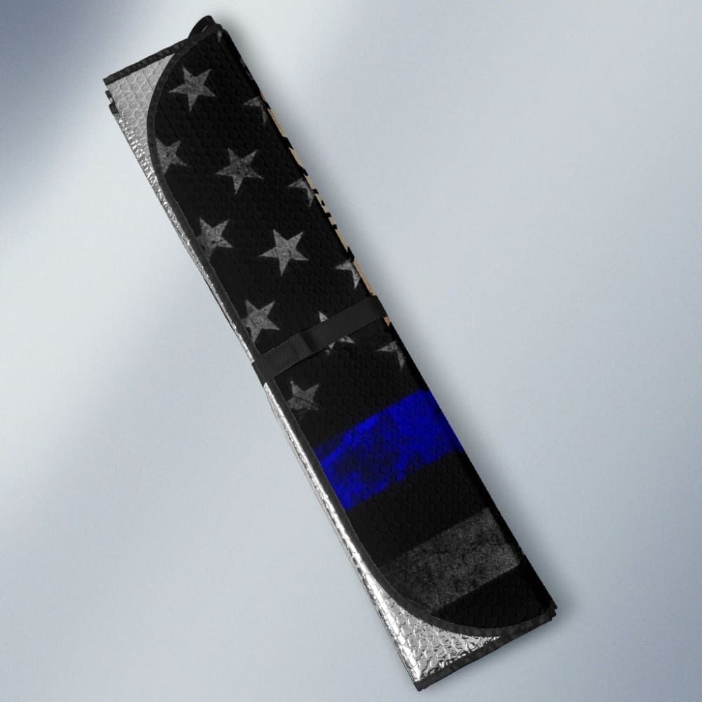 Thin Blue Line American Flag US Coast Guard Car Auto Sun Shades Custom