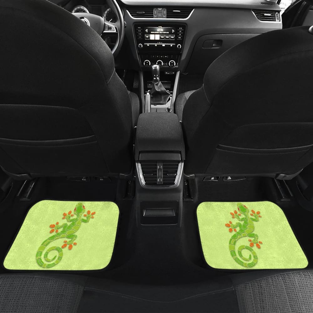 Pattern Print Green Lizard Car Floor Mats