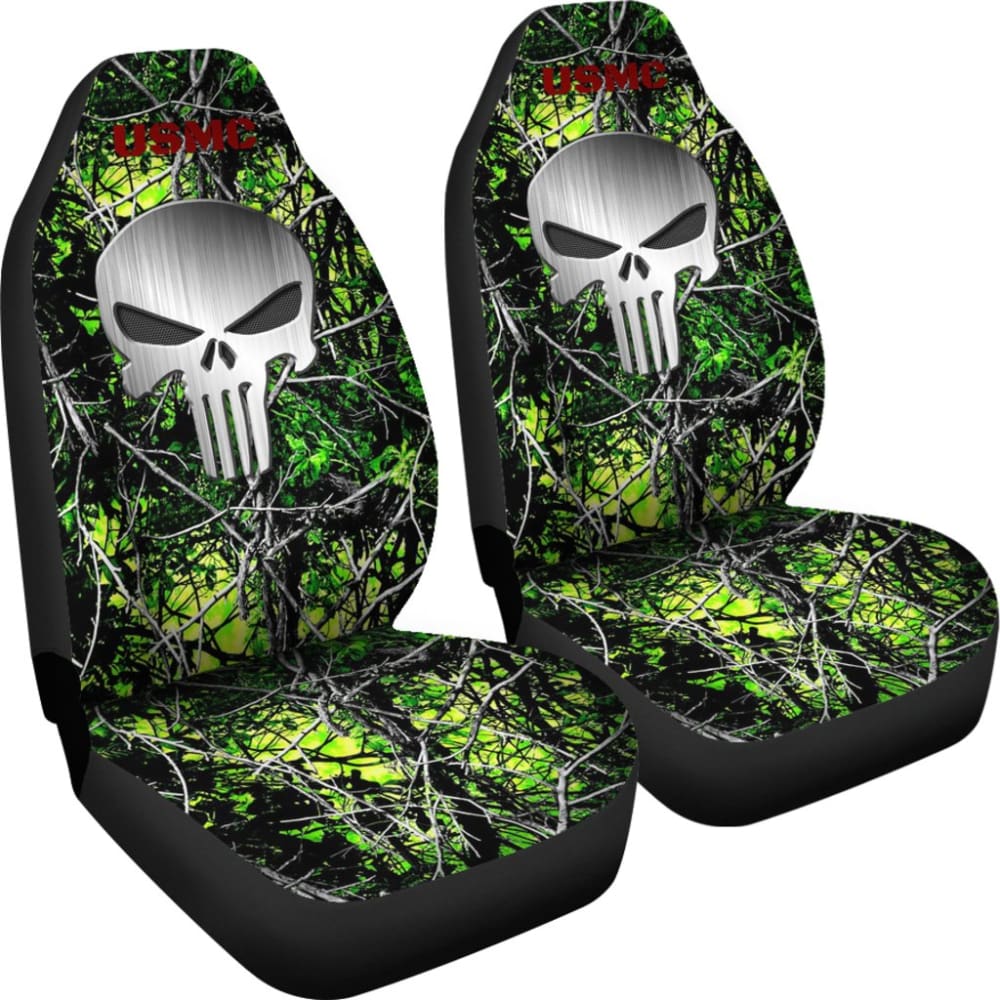 Toxic US Marine Corps Punisher Print Design Car Seat Covers