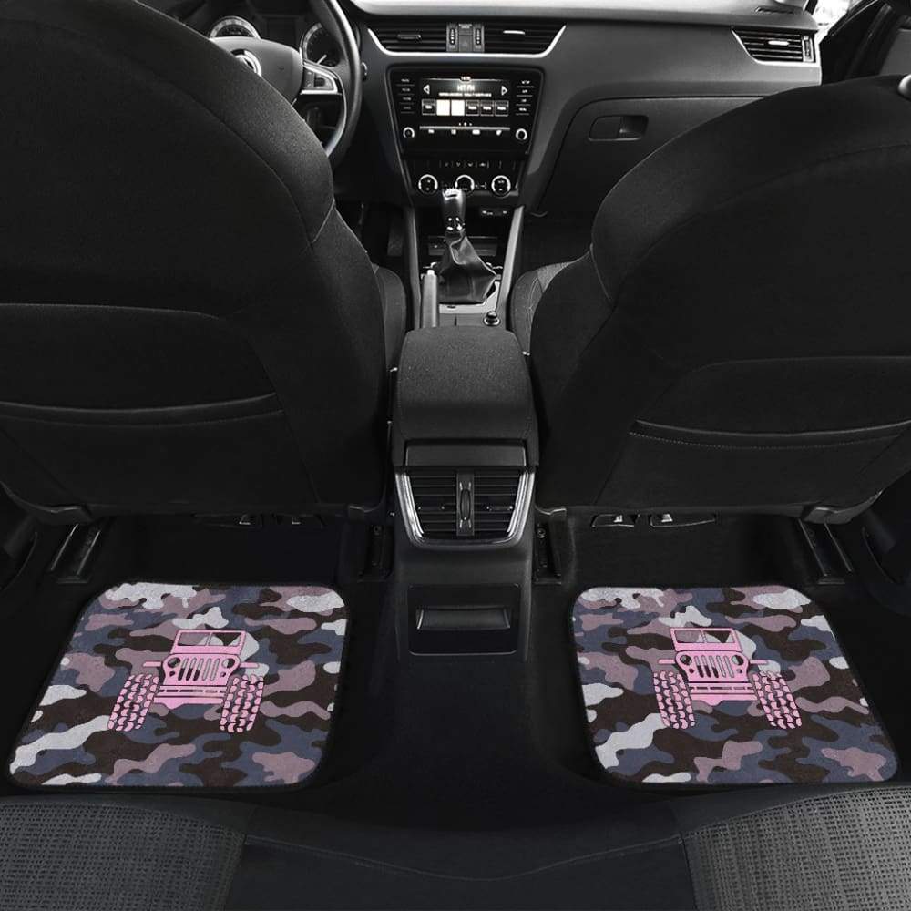 Violet Blue Camouflage Color Rosy Pink Jeep Car Floor Mats