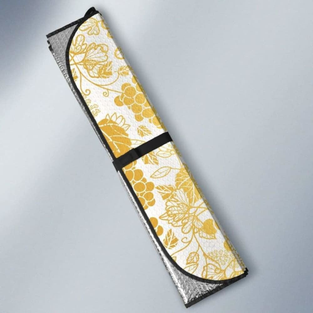 Gold Grape Pattern Car Auto Sun Shades