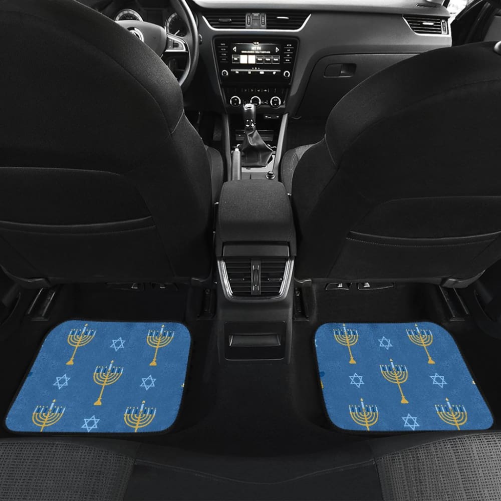 Pattern Print Hanukkah Car Floor Mats