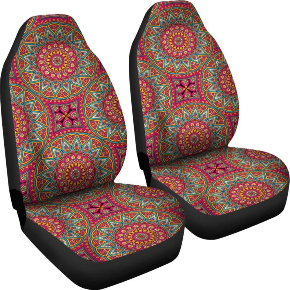 Colorful Mandala Star Custom Car Accessories Car Seat Covers