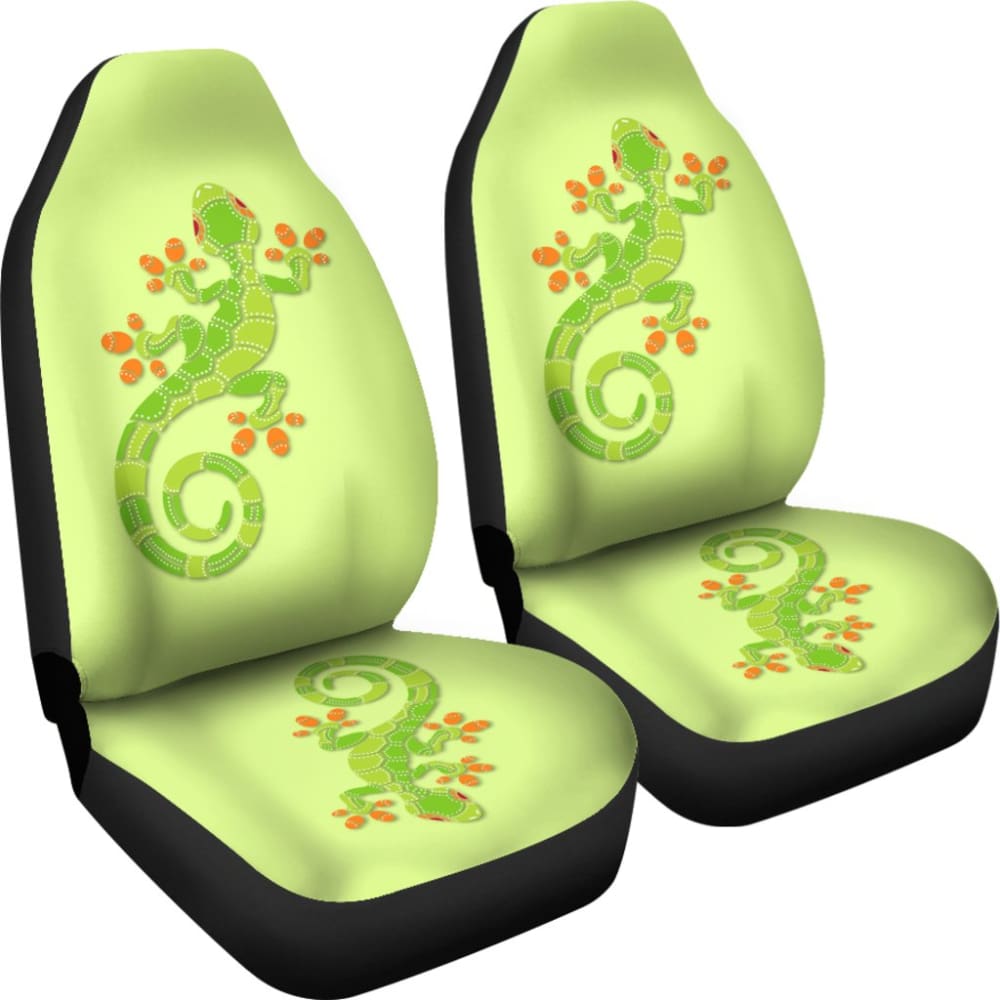 Pattern Print Green Lizard Car Seat Covers