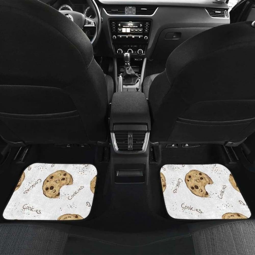 Sketch Style Cookie Pattern Front And Back Car Mats