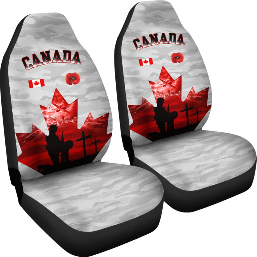 Canada Car Seat Covers Lest We Forget Remembrance Day Poppy