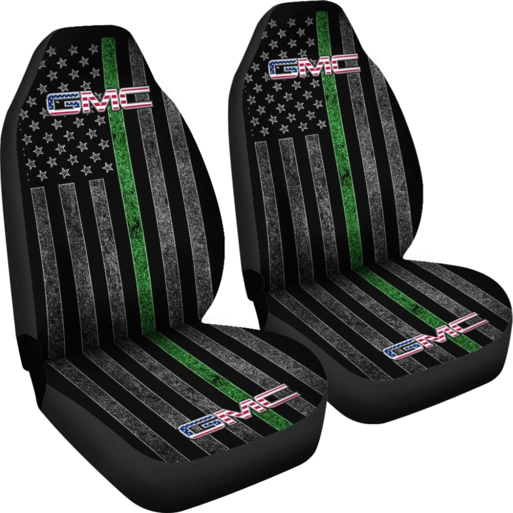 Thin Green Line American Flag Mix GMC Car Seat Covers