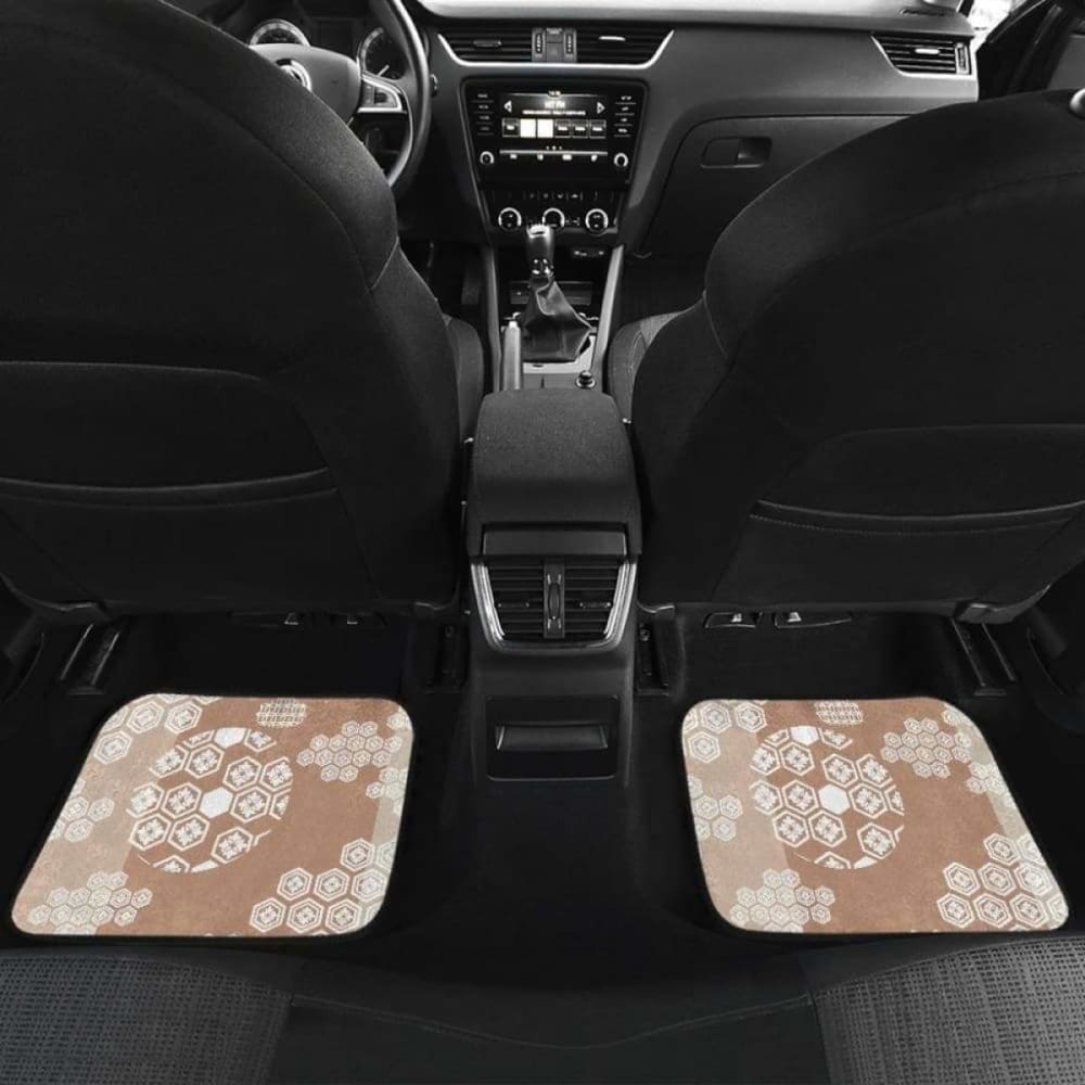Beautiful Hexagon Japanese Pattern Front And Back Car Mats