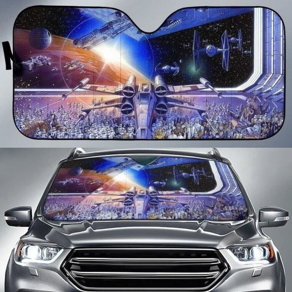 Vintage Star Wars Spacecraft Auto Sun Shade