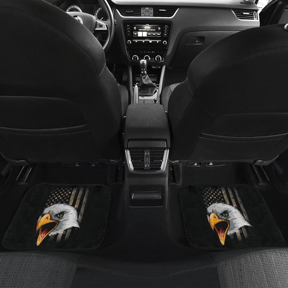 Amazing Green American Flag Custom Eagle Car Floor Mats