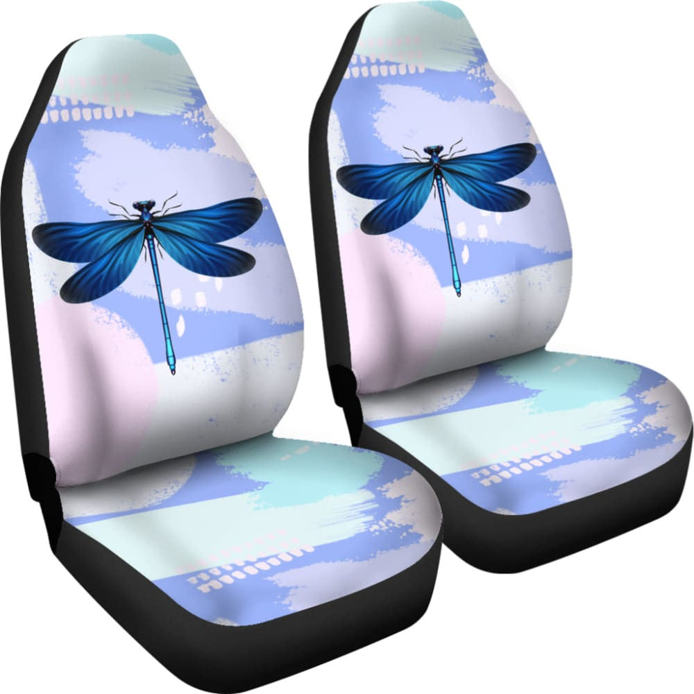 Blue Dragonfly Watercolor Car Seat Covers