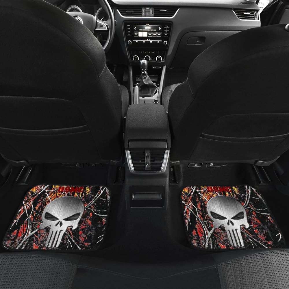 Wildfire Camouflage US Marine Corps Punisher Print Design Car Floor Mats