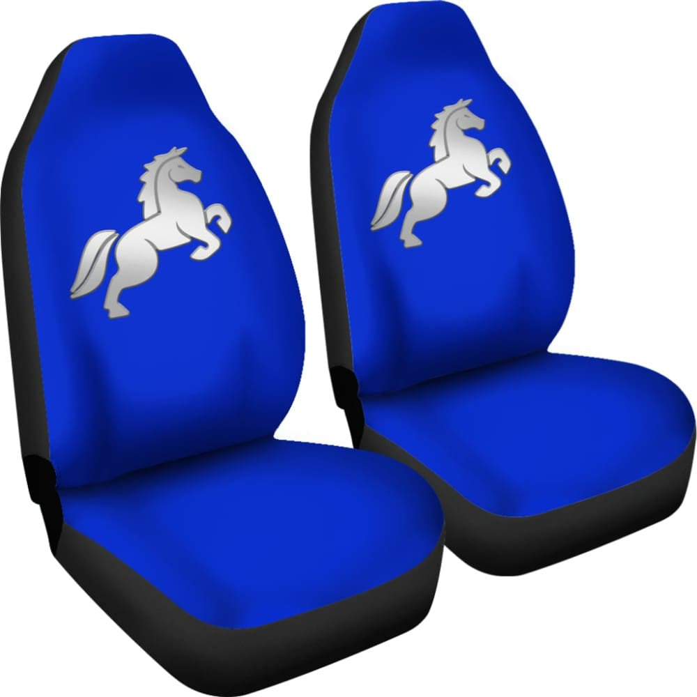 Blue Mustang Horse Silhouette Car Seat Covers Custom
