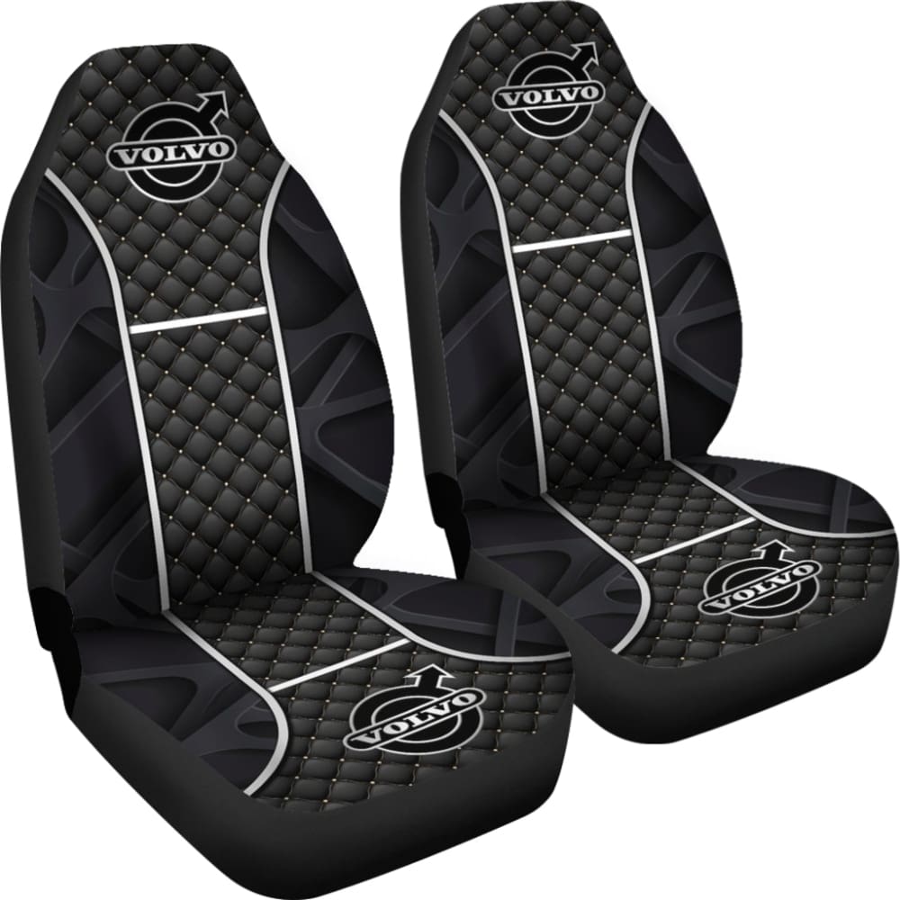 Amazing Volvo Black Themed Printed Car Seat Covers