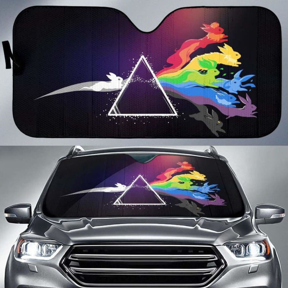 Funny Rabbit Pink Floyd Car Window Sun Shade