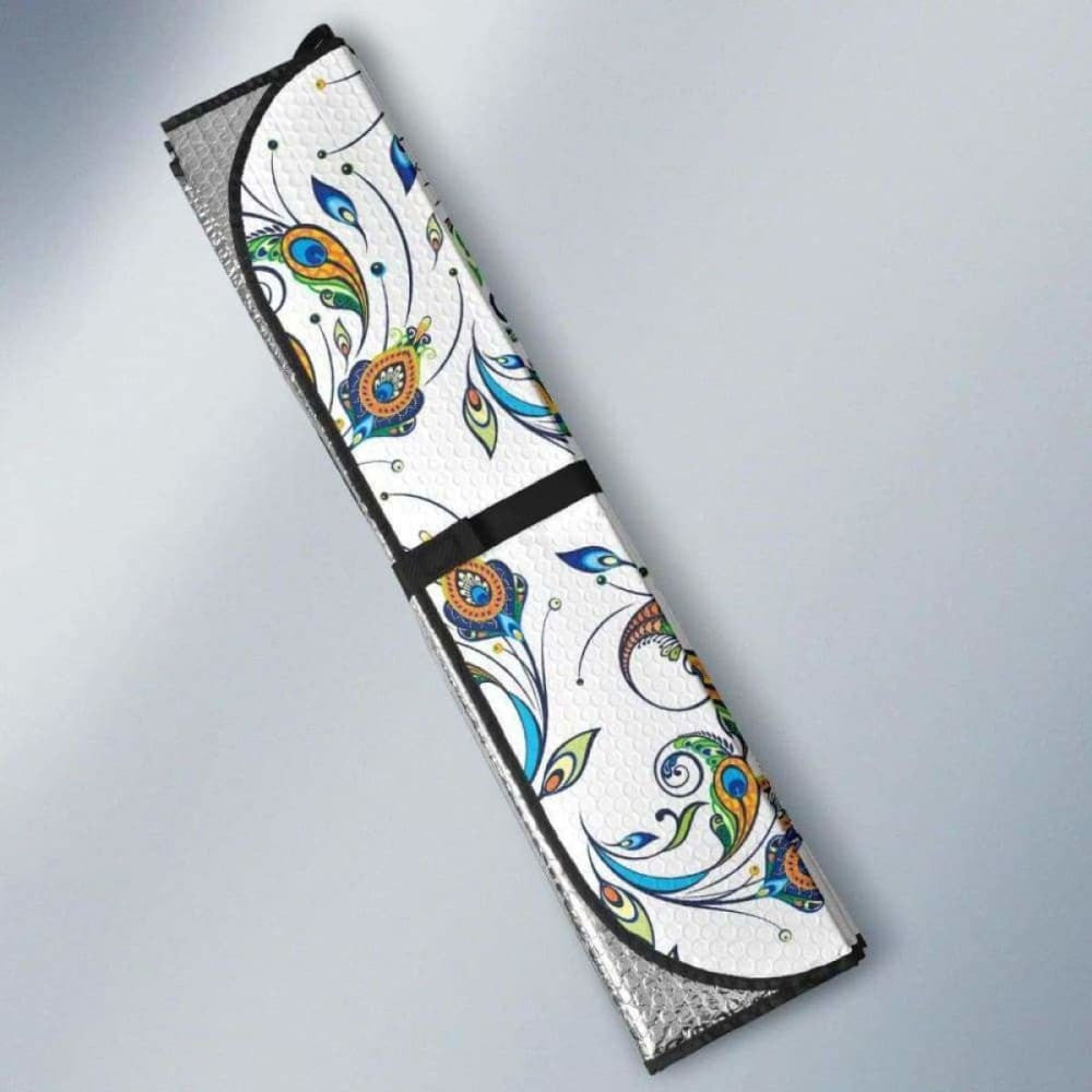 Peacock Feather Pattern Car Auto Sun Shades