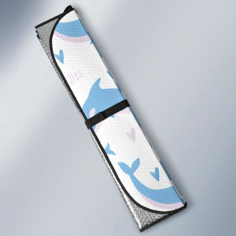 Blue Whale Pattern Car Auto Sun Shades