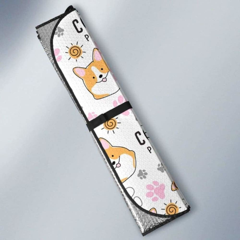 Corgi Dog Pattern Car Auto Sun Shades