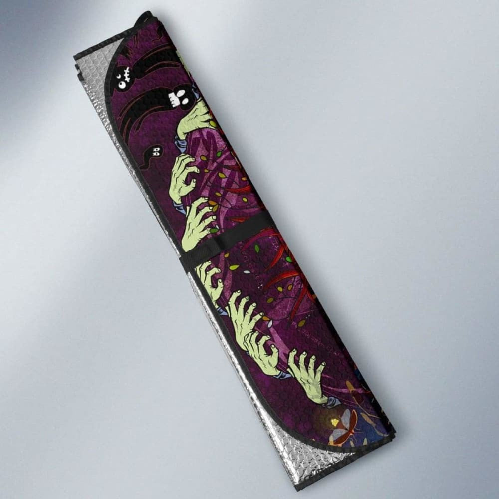 Celtic Samhain Black Cat With Pentagram Symbol Auto Sun Shades - Happy Halloween