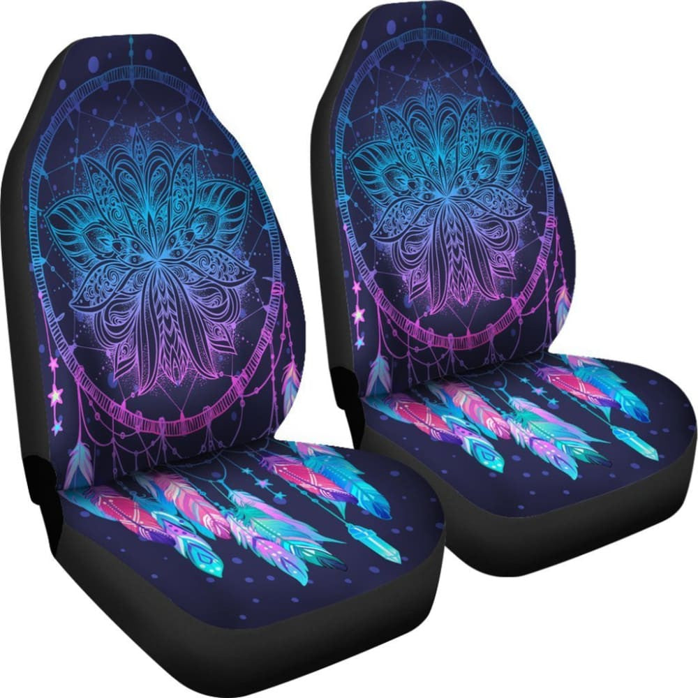 Galaxy Purple Dreamcatcher Native American Design Car Seat Covers