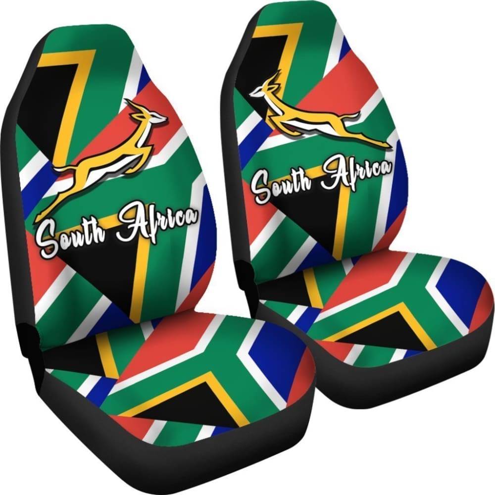 South Africa Springbok Car Seat Covers Flag Patch Up Version