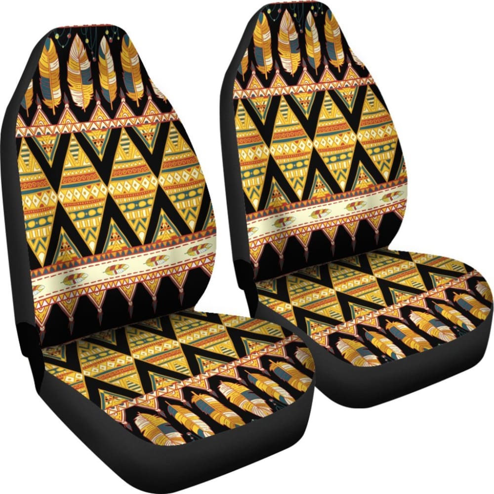 Feather Yellow NativeCar Seat Cover