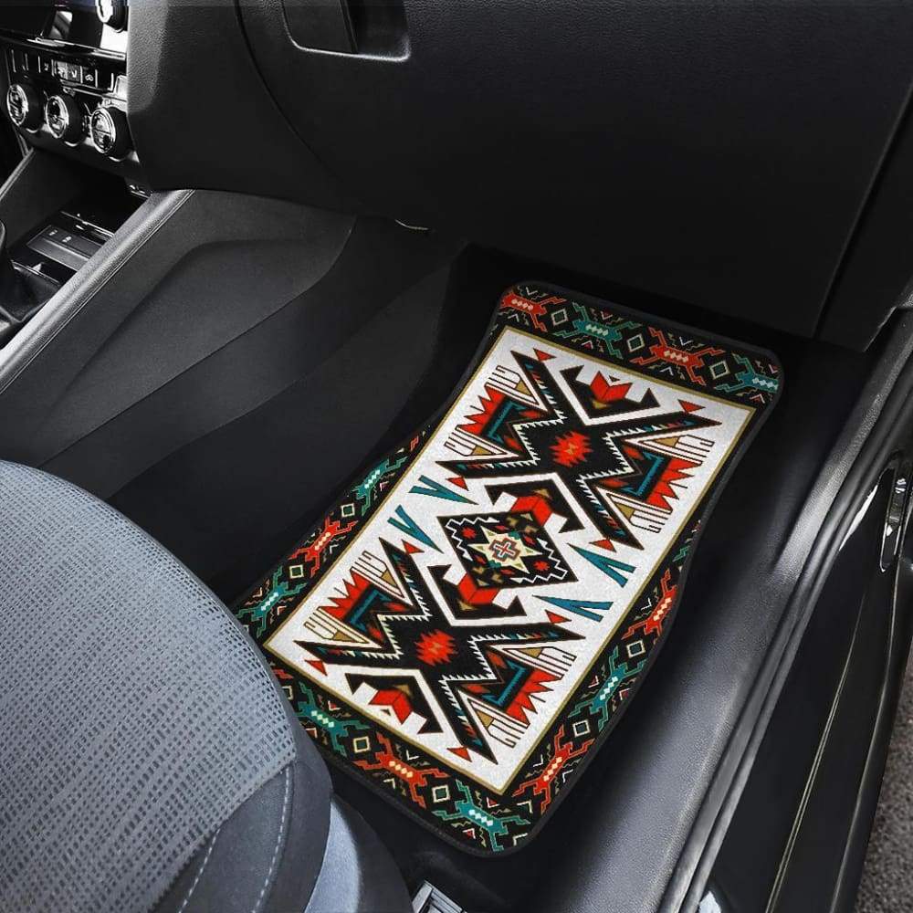 Tribal Colorful Design Native American Front And Back Car Mats