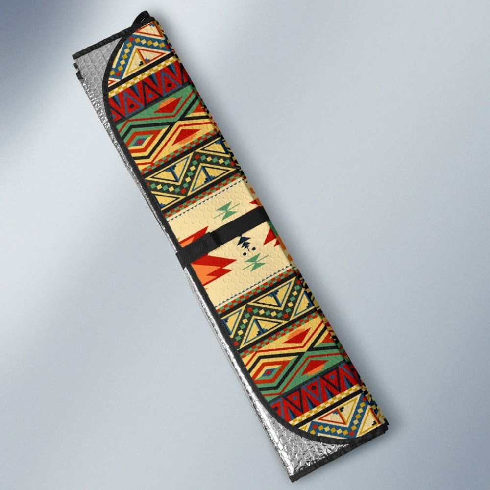 Geometric Pattern Design Native Auto Sun Shades